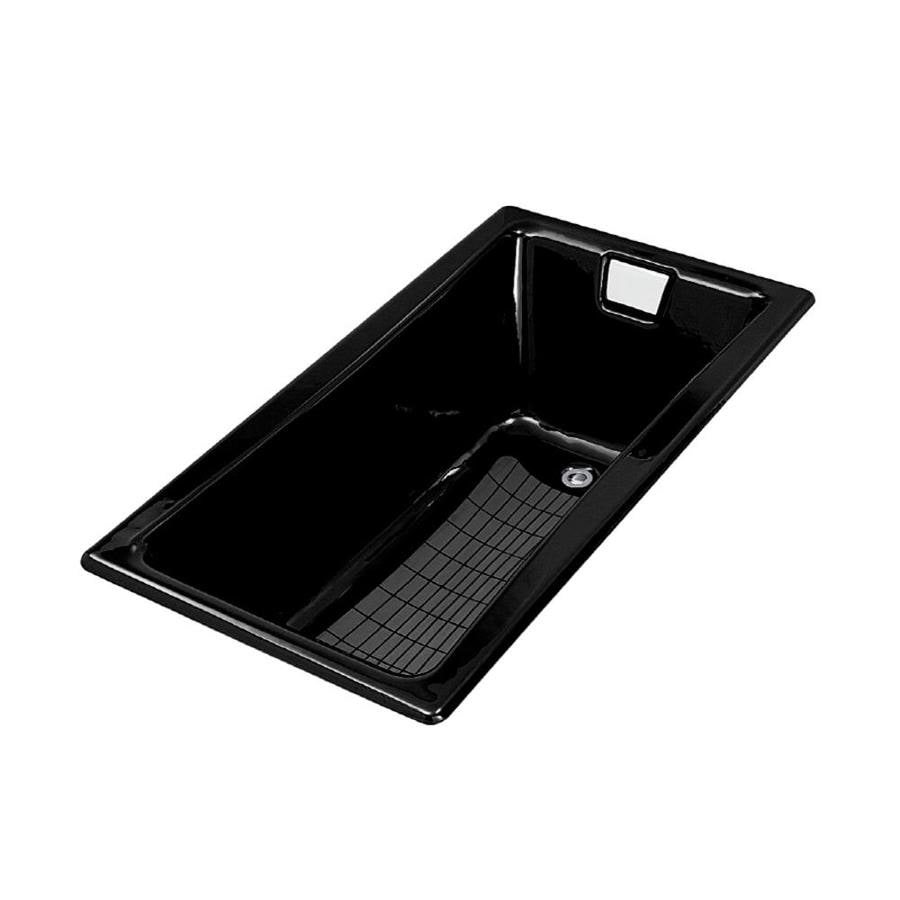 KOHLER TeaforTwo 60in Black Cast Iron Rectangular Reversible Drain