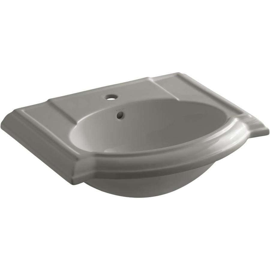 KOHLER Ladena Ice Grey Undermount Rectangular Bathroom Sink with