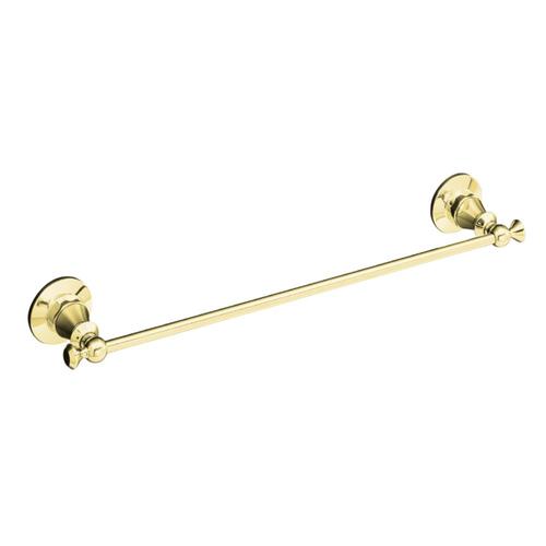 KOHLER Antique Vibrant Polished Brass Single Towel Bar 18in
