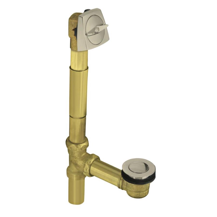 KOHLER 1.5-in Vibrant Polished Nickel Triplever Drain with Brass Pipe ...