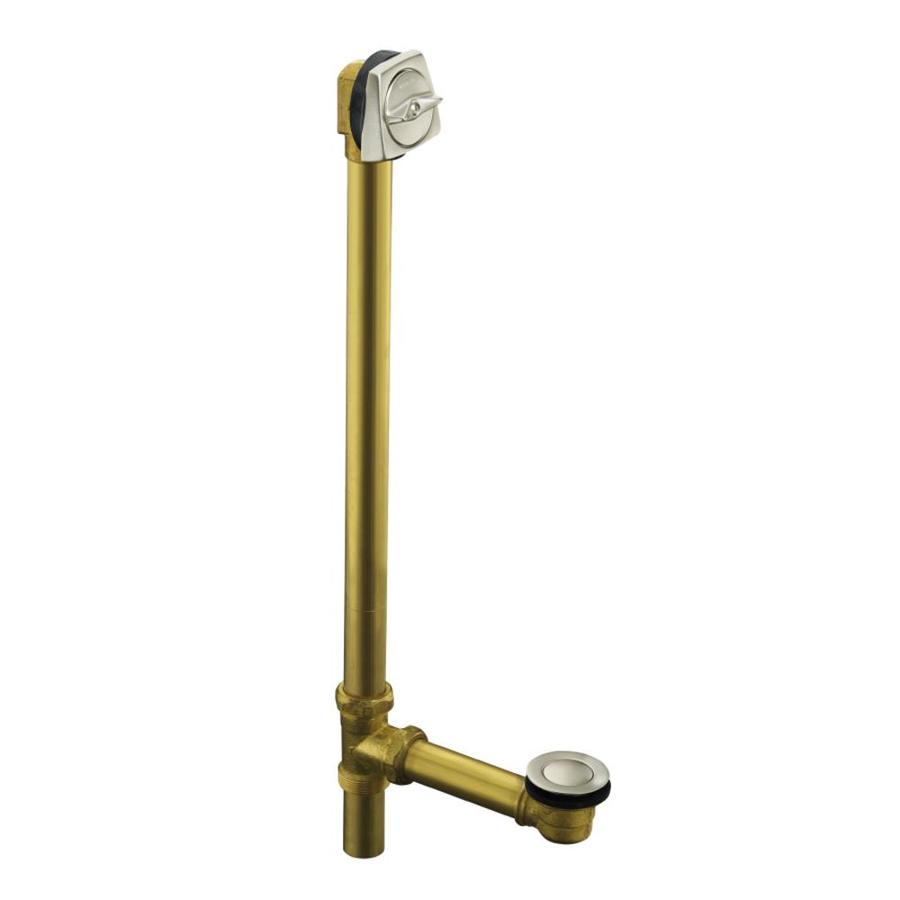 KOHLER 1.5in Vibrant Brushed Nickel Triplever Drain with Brass Pipe in