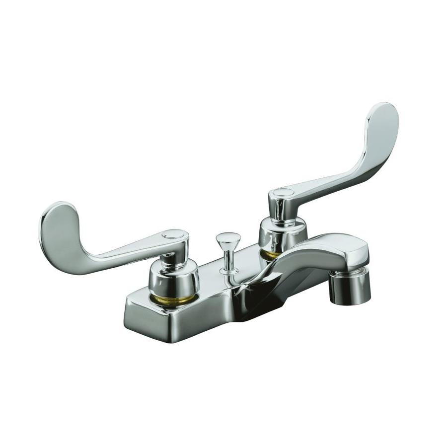 Shop Kohler Triton Polished Chrome 2 Handle 4 In Centerset Commercial