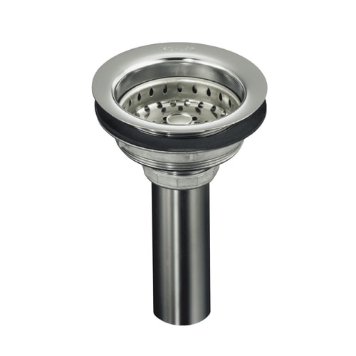 KOHLER 3.5in Polished Chrome Brass Rust Resistant Strainer with Basket Included in the Kitchen