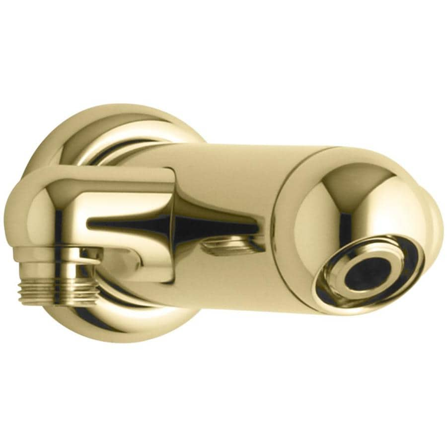 KOHLER MasterShower Vibrant Polished Brass Shower Arm with Diverter at