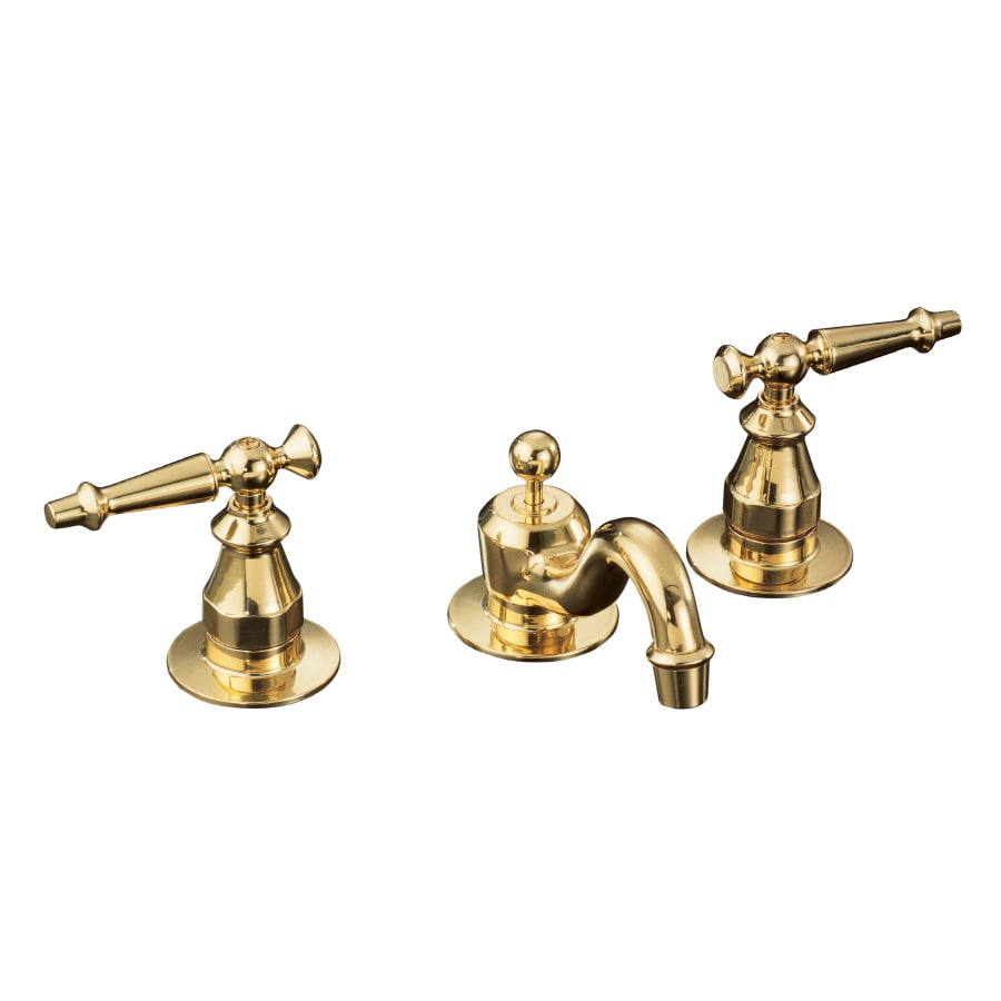 KOHLER Antique Vibrant Polished Brass 2 Handle Widespread Bathroom   040688482040 