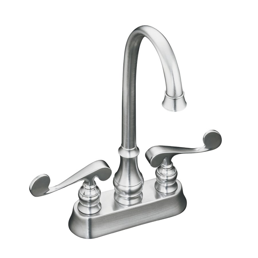 Kohler Revival Brushed Chrome 2 Handle Bar Faucet At Lowes Kohler Revival Brushed Chrome 2 Handle Bar Faucet