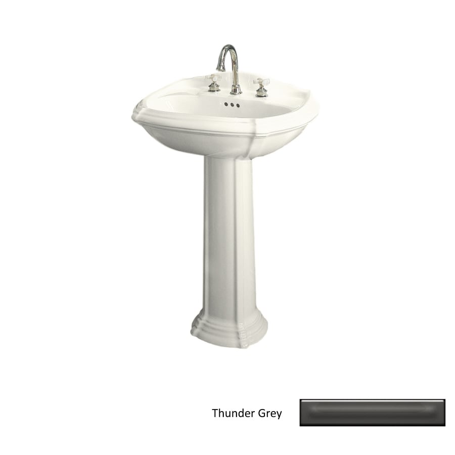 Kohler Portrait 36 5 In H Thunder Grey Vitreous China Pedestal Kohler Portrait 36 5 In H Thunder Grey Vitreous China Pedestal Sink