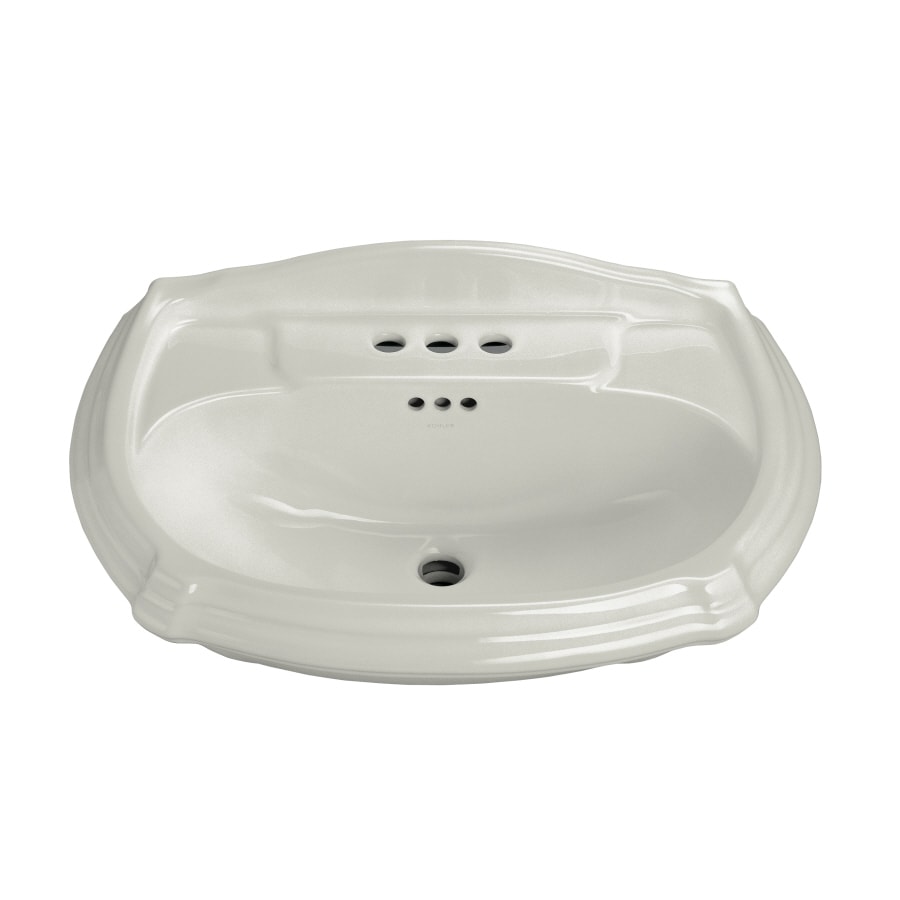 ... 19.38-in W Ice Grey Vitreous China Oval Pedestal Sink Top at Lowes.com