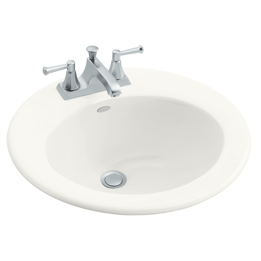 Shop KOHLER Radiant White Cast Iron Dropin Oval Bathroom Sink with Overflow at Lowes.com Shop KOHLER Radiant White Cast Iron Dropin Oval Bathroom Sink with Overflow at Lowes.com