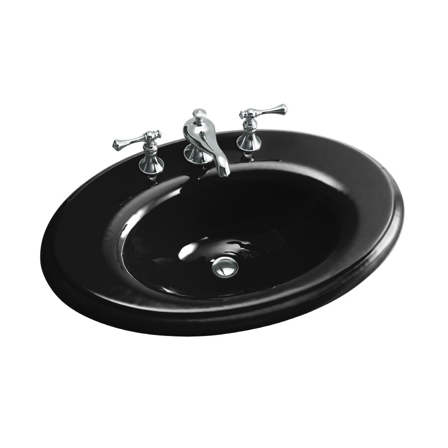 KOHLER Revival Black Black Cast Iron Bath Sink at