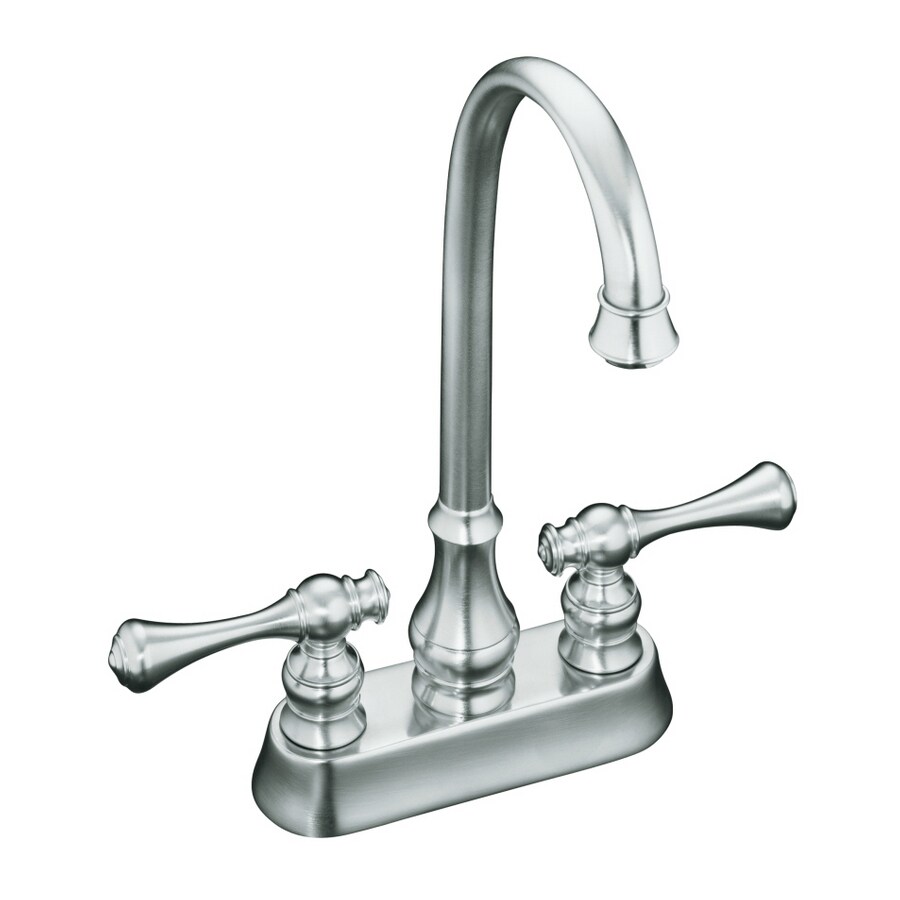 Kohler Revival Brushed Chrome 2 Handle Bar Faucet At Lowes Kohler Revival Brushed Chrome 2 Handle Bar Faucet