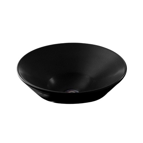 KOHLER Conical Bell Black Black Vessel Round Bathroom Sink ...