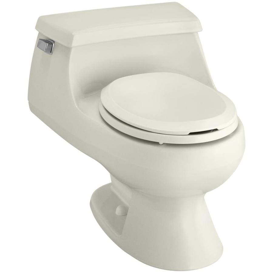 KOHLER Rialto Biscuit Round Standard Height Toilet 12-in Rough-In Size