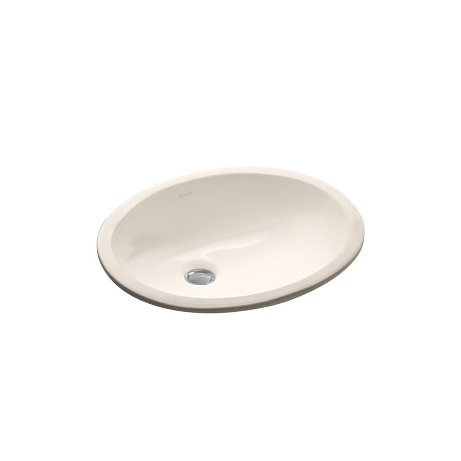 KOHLER Caxton Innocent Blush Undermount Oval Bathroom Sink with