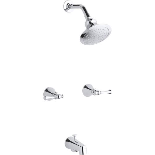 KOHLER Revival Polished Chrome 2Handle Bathtub and Shower Faucet with