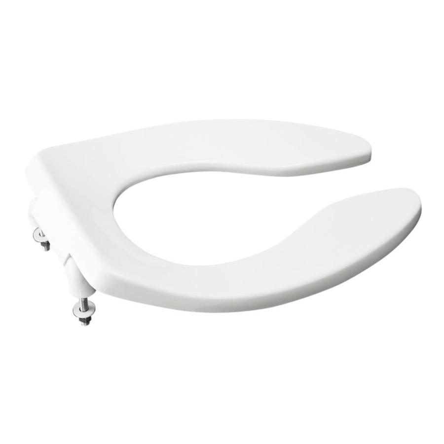 KOHLER Lustra White Plastic Elongated Toilet Seat at