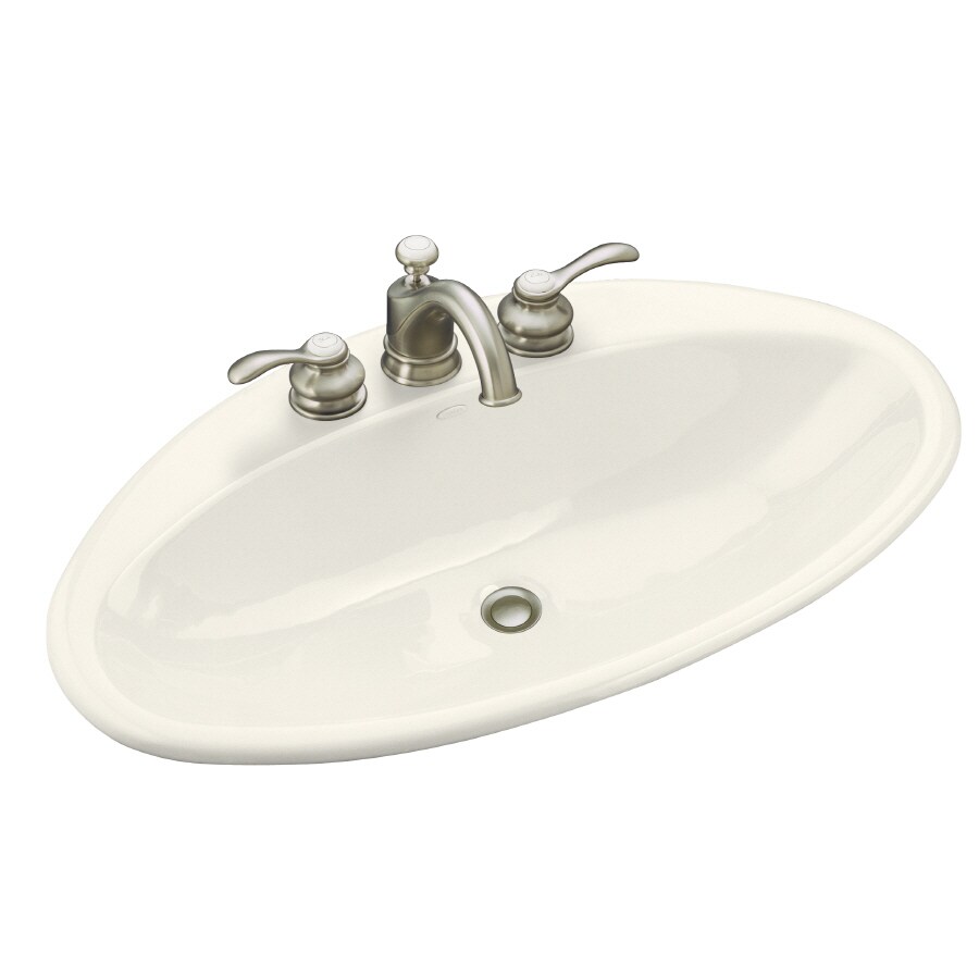 KOHLER Ellipse Biscuit Cast Iron Bath Sink at Lowes.com