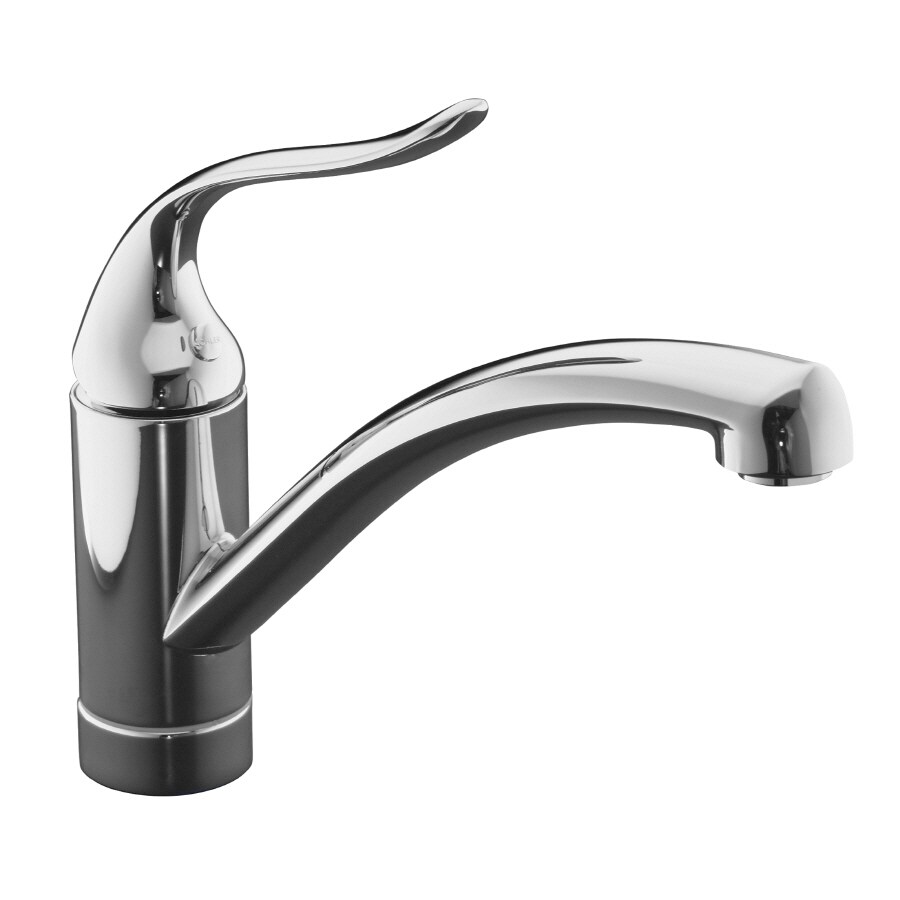 KOHLER Coralais Polished Chrome Single Handle Low-arc Kitchen Faucet at ...