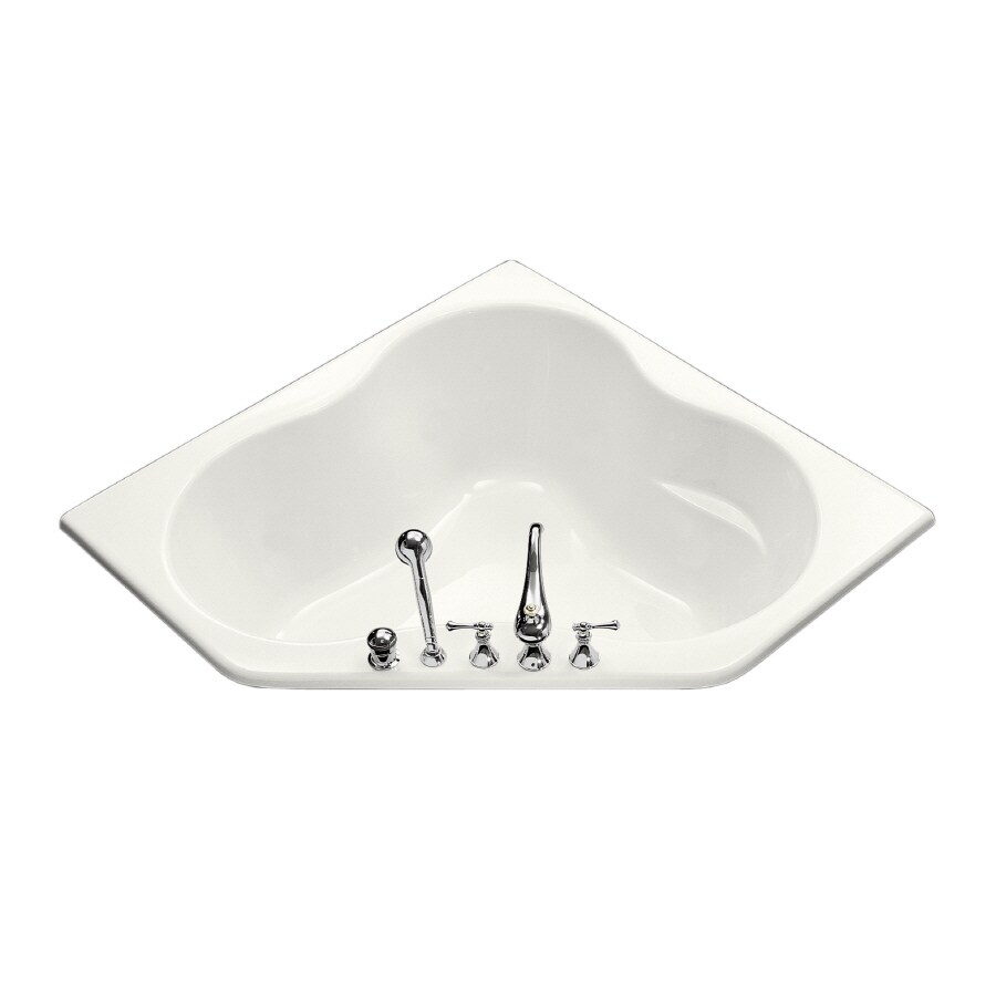 KOHLER 1155-0 ProFlex 54-in x 54-in White Acrylic Corner (Center Drain)