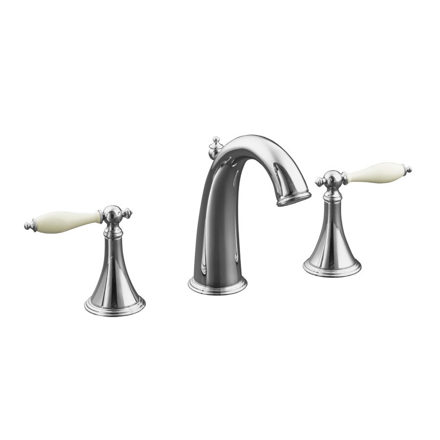 KOHLER Finial Polished Chrome 2Handle WaterSense Bathroom Sink Faucet