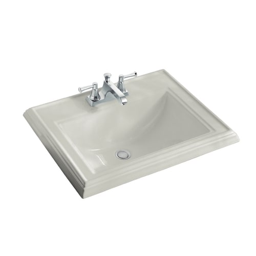 KOHLER Memoirs Ice Grey DropIn Rectangular Bathroom Sink with Overflow