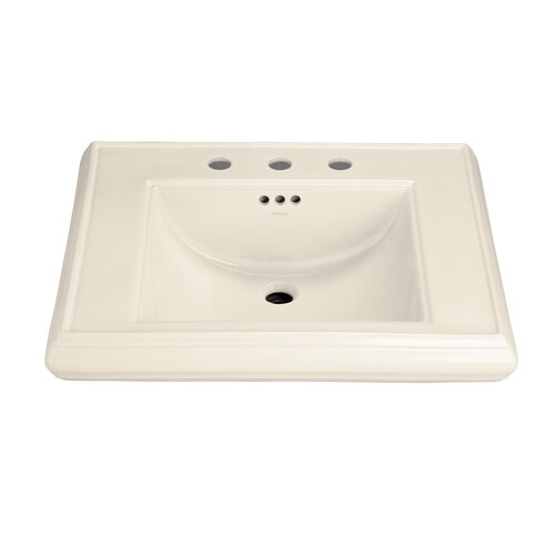 KOHLER Memoirs 27in L x 22in W Almond Fire Clay Rectangular Pedestal