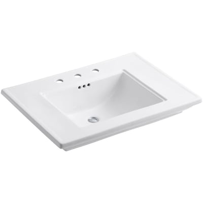 Kohler Memoirs White Fire Clay Drop In Rectangular Bathroom Sink With Overflow Drain At Lowes Com