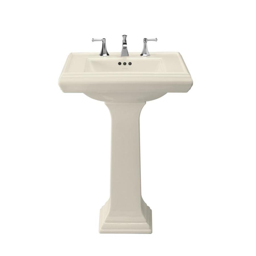 ... KOHLER Memoirs 35-in H Almond Fire Clay Pedestal Sink at Lowes.com