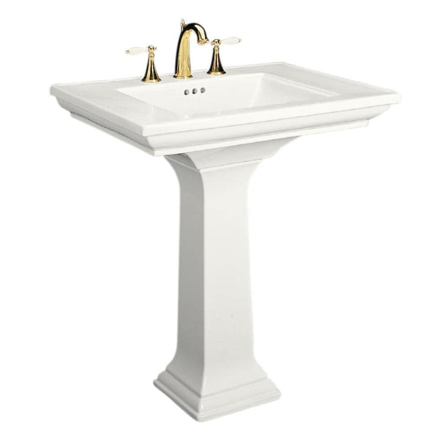 KOHLER Memoirs 34 75 In H White Fire Clay Pedestal Sink At Lowes Com   040688695679 