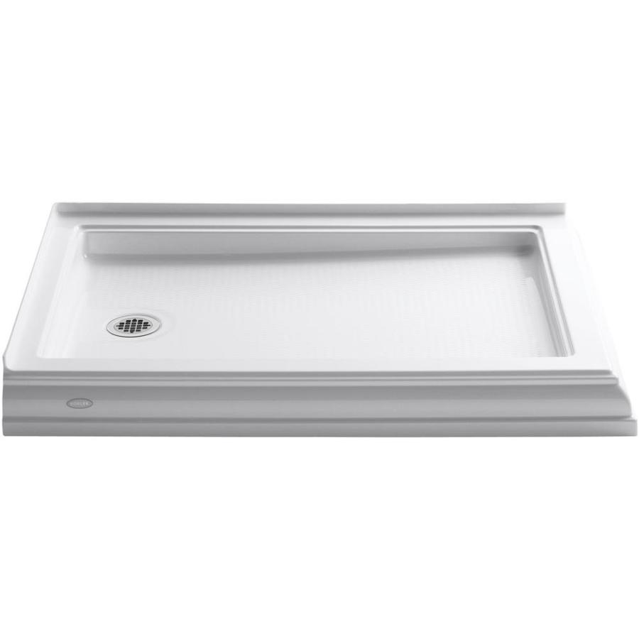 KOHLER Memoirs White Acrylic Shower Base 34in W x 48in L with Left