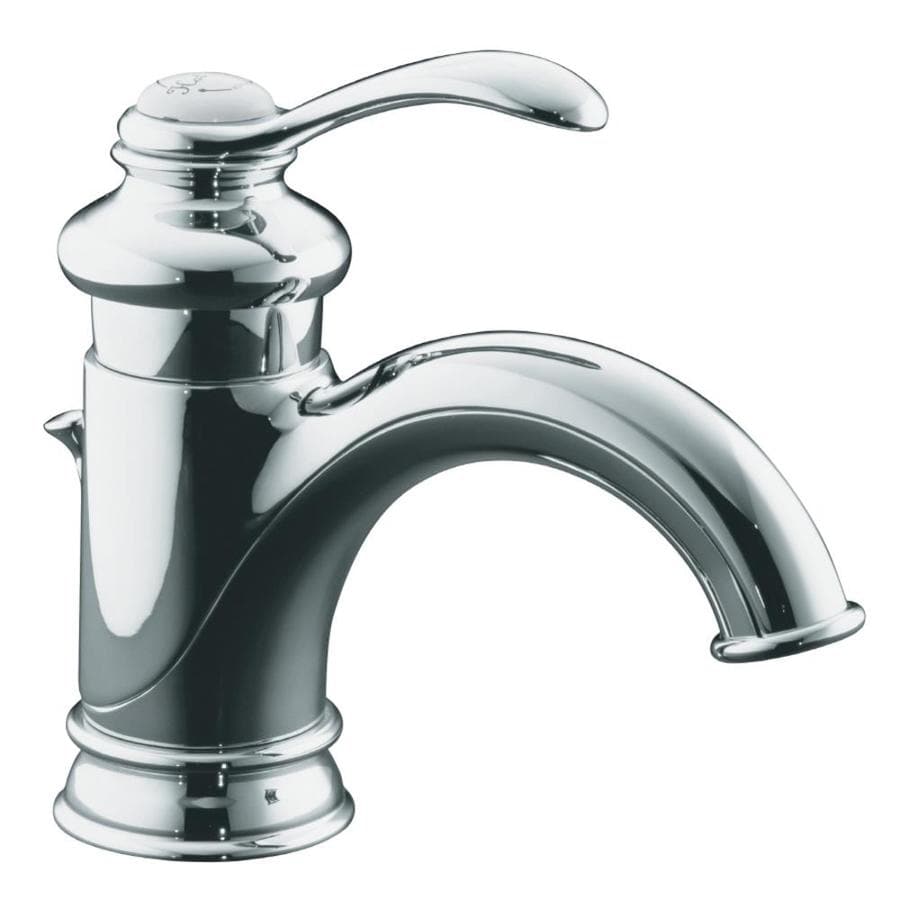 Shop KOHLER Fairfax Polished Chrome 1Handle Single Hole WaterSense Bathroom Faucet Drain 