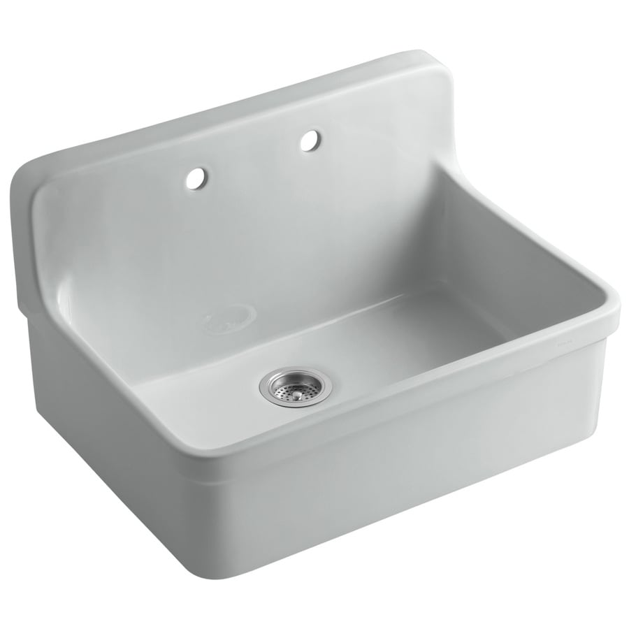 KOHLER Gilford 22in x 30in Ice Grey SingleBasin Porcelain DropIn 2