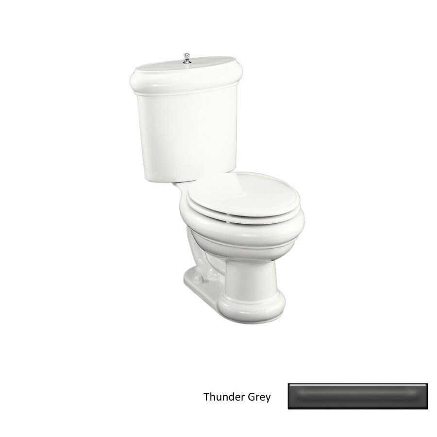 KOHLER Revival Thunder Grey Elongated Toilet at