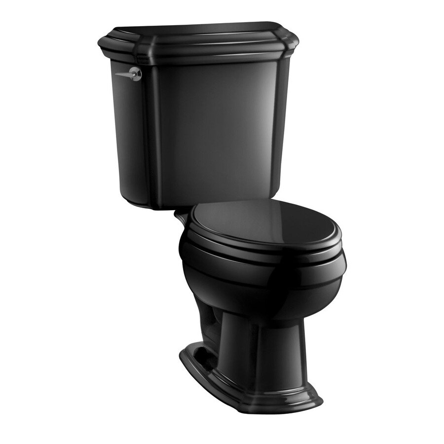 KOHLER Black Black Rough-In Elongated Toilet at Lowes.com