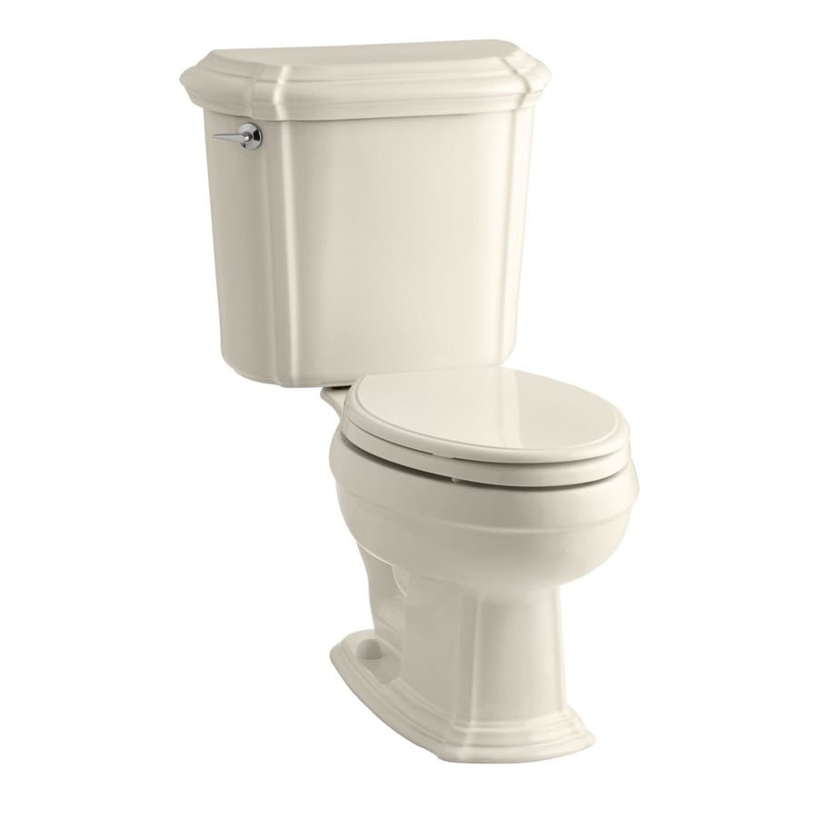 Shop KOHLER Almond RoughIn Elongated Toilet at