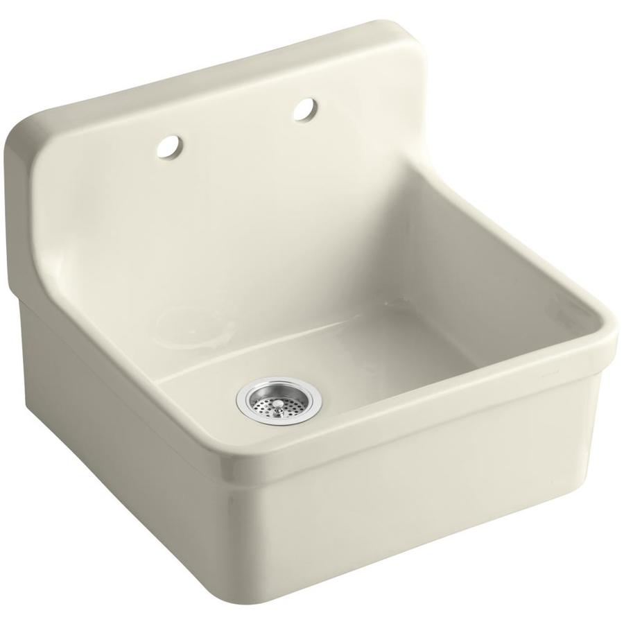 Kohler Gilford 22 In X 24 Almond Single Basin Porcelain Drop Kohler Gilford 22 In X 24 Almond Single Basin Porcelain Drop Residential Kitchen Sink