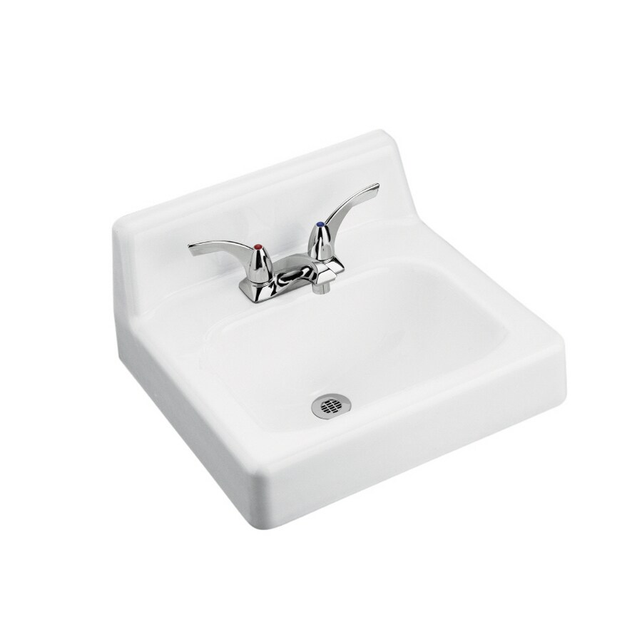 KOHLER Hudson White Cast Iron Bath Sink in the Bathroom Sinks