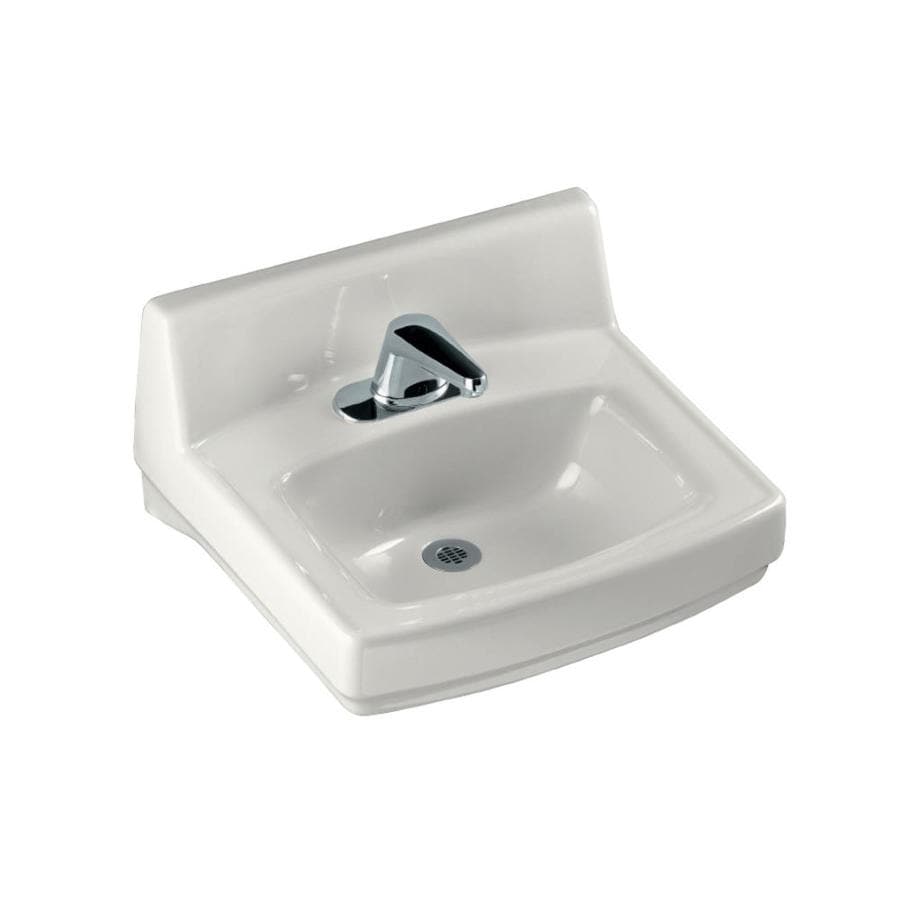 Kohler Greenwich White Wall Mount Rectangular Bathroom Sink With Overflow Drain 2075 In X 1825 In In The Bathroom Sinks Department At Lowescom