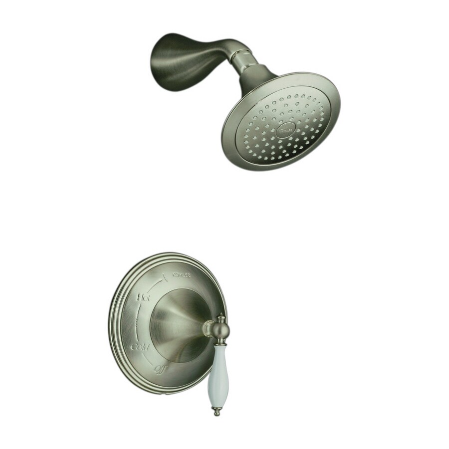 KOHLER Finial Vibrant Brushed Nickel 1Handle Shower Faucet Trim Kit