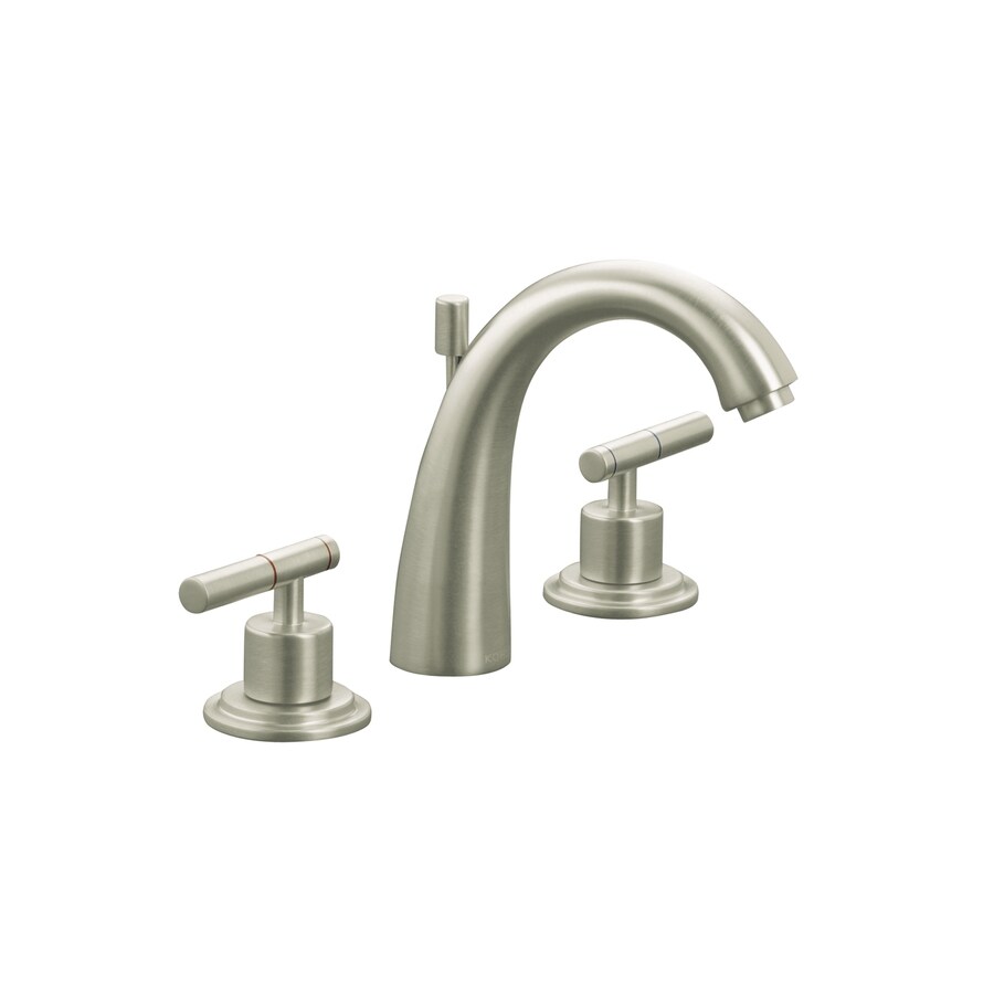 Kohler Taboret Vibrant Brushed Nickel 2 Handle Widespread