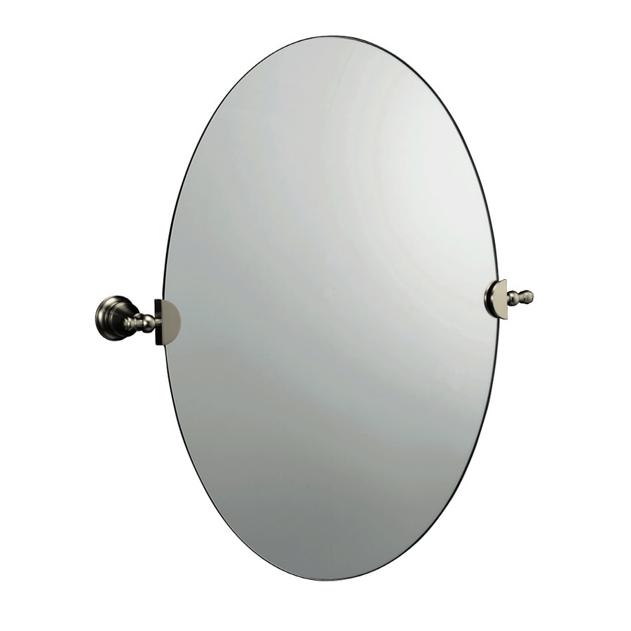 Kohler Antique Vibrant Brushed Nickel Oval Bath Mirror At Lowes Kohler Antique Vibrant Brushed Nickel Oval Bath Mirror