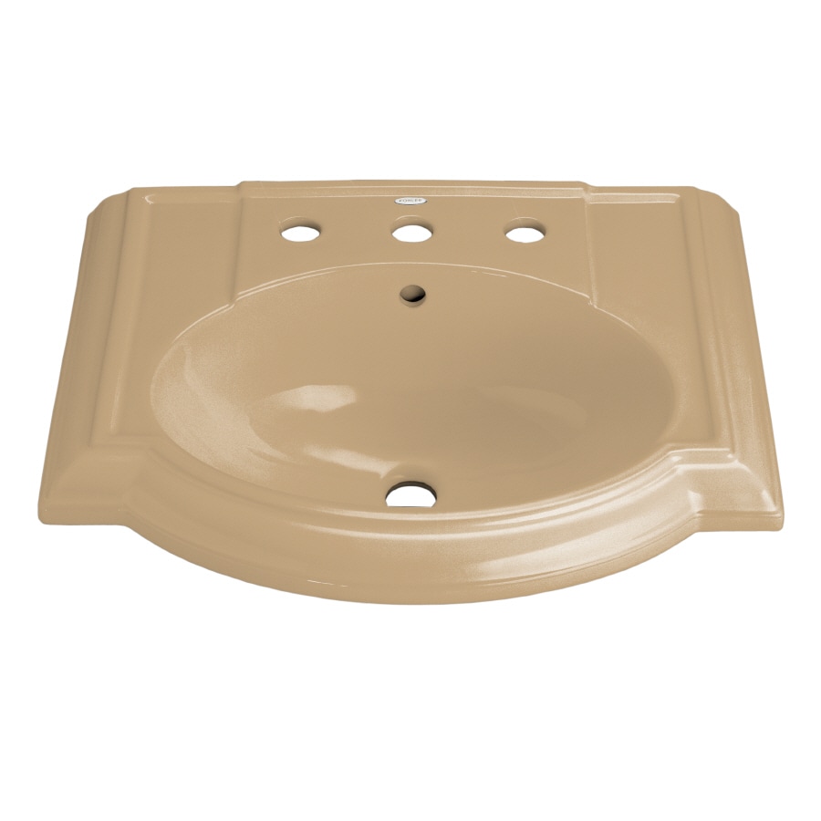 Kohler 24 13 In L X 19 75 W Mexican Sand Vitreous China Kohler 24 13 In L X 19 75 W Mexican Sand Vitreous China Pedestal Sink