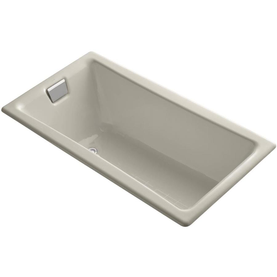 Kohler Tea For Two Sandbar Cast Iron Rectangular Drop In Kohler Tea For Two Sandbar Cast Iron Rectangular Drop In Bathtub With Reversible