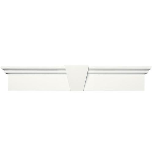 Vantage 37.375in x 8.875in White Vinyl Window Header in the Exterior
