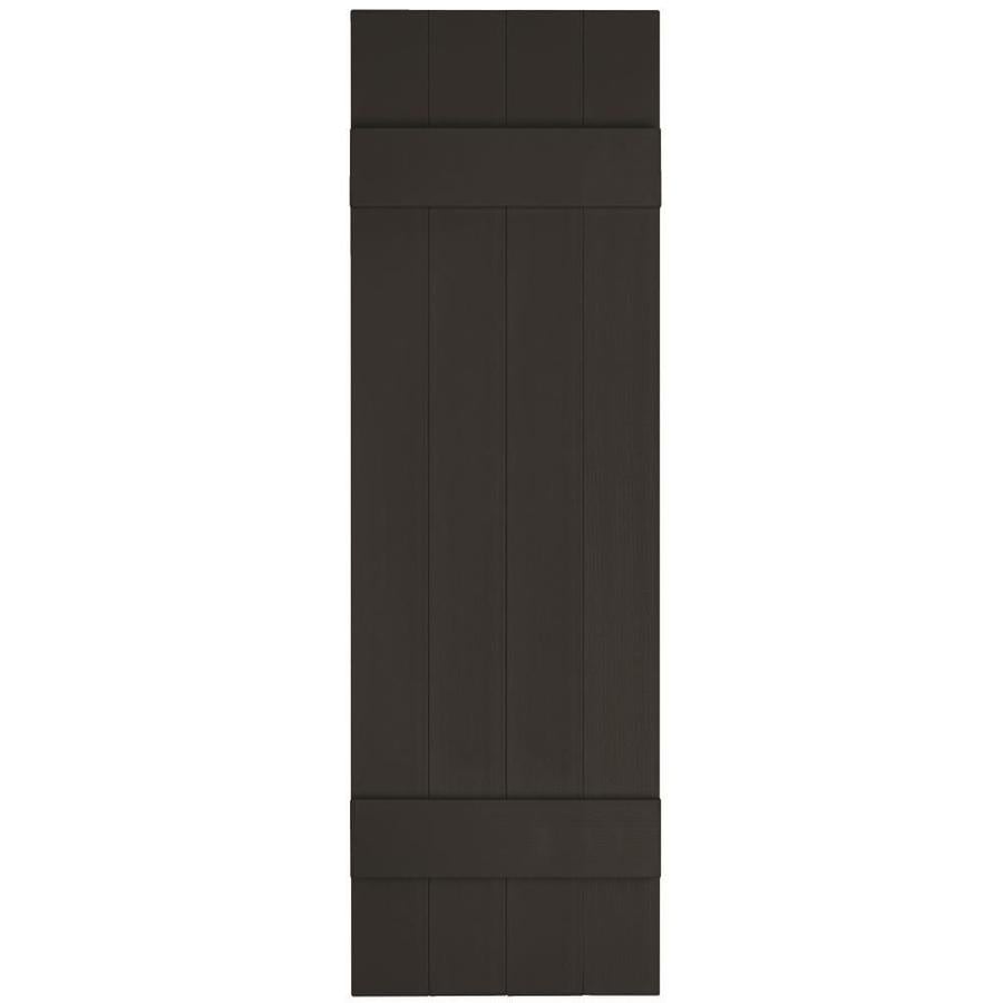 Exterior Shutters Accessories At Lowes Vantage 2 Pack Black Board And Batten Vinyl Exterior Shutters Common 14