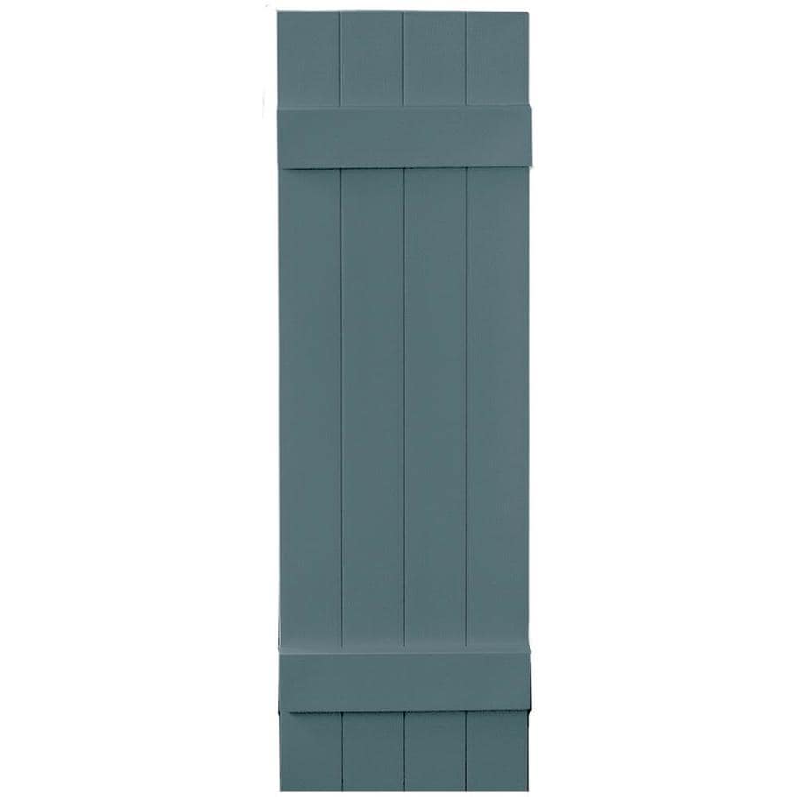 Vantage 2Pack Wedgewood Blue Board and Batten Vinyl Exterior Shutters