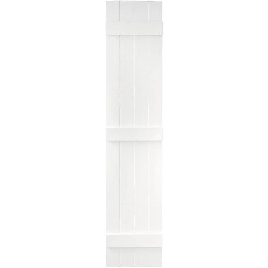 Shop Vantage 2Pack White Board and Batten Vinyl Exterior Shutters