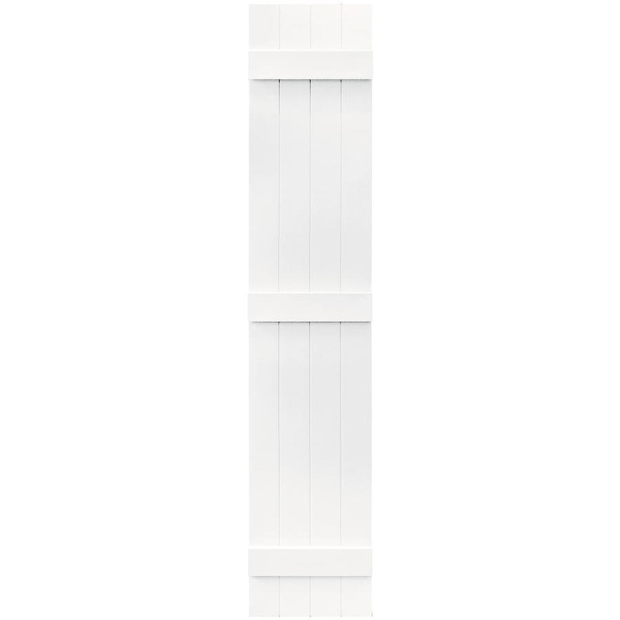 Vantage 2Pack White Board and Batten Vinyl Exterior Shutters