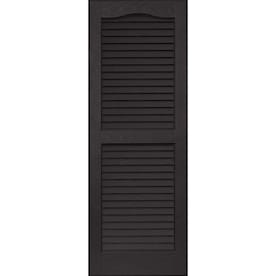 Vantage 2-Pack Black Louvered Vinyl Exterior Shutters (Common: 14-in x 39-in; Actual: 13.875-in x 38.6875-in)