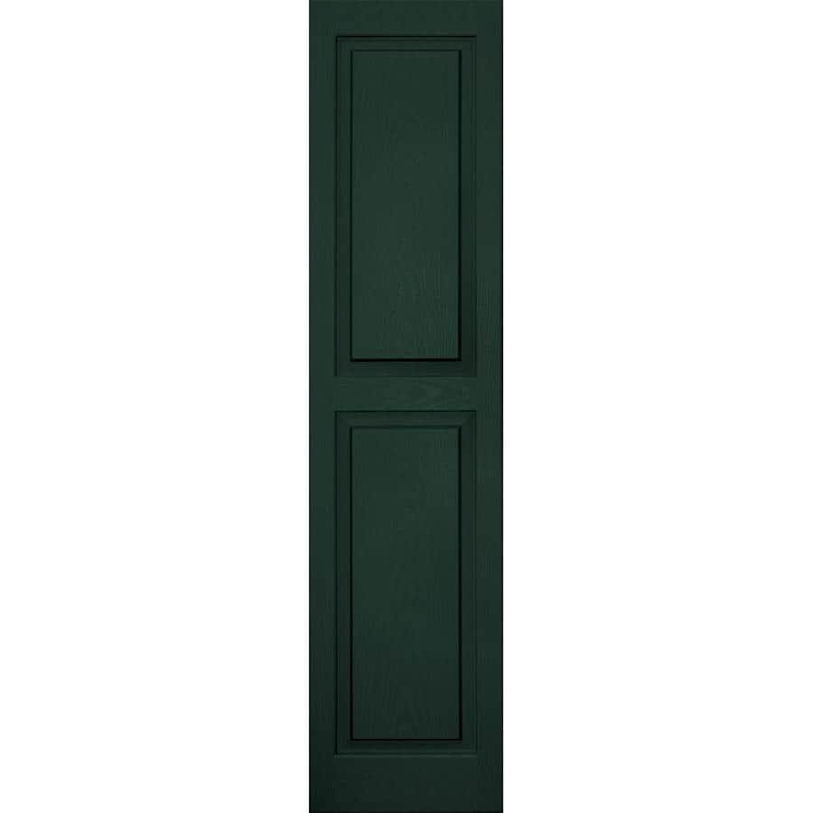 Vantage 2Pack Midnight Green Raised Panel Vinyl Exterior Shutters 14in x 59in